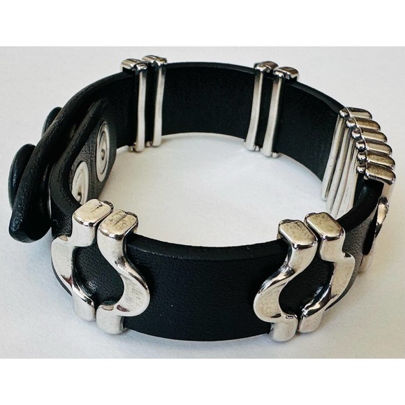 Isabel Marant Leather and Silver-Tone Bracelet - Black - Picture 3 of 4